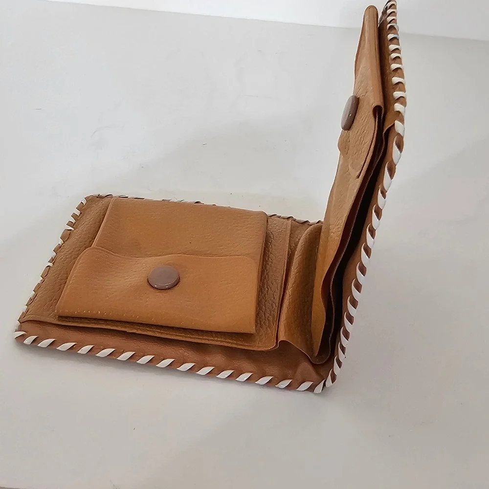 Vintage Marvel The Incredible Hulk Bifold Wallet Tan Whipstitch Retro Superhero
